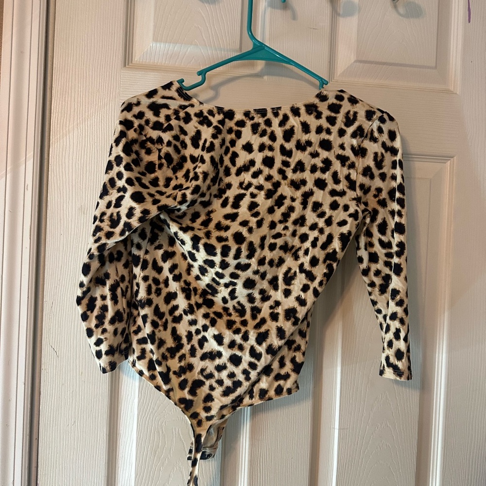 Express Leopard Pattern Bodysuit - Picture 2 of 3